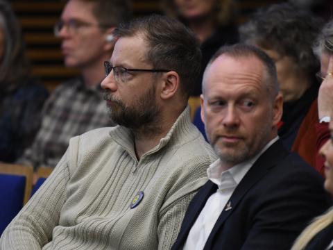 Frambjóðendur á fundi um háskólamál 25. nóvember 2024