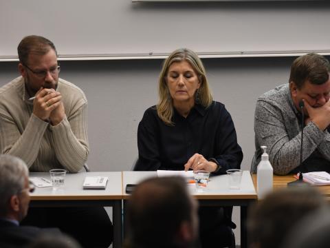 Frambjóðendur á fundi um háskólamál 25. nóvember 2024