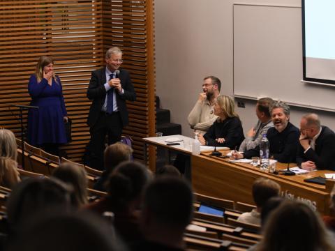 Frá fundi með frambjóðendum um háskólamál 25. nóvember 2024