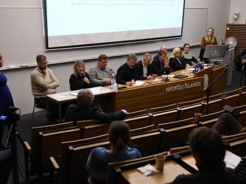 Frá fundi með frambjóðendum um háskólamál 25. nóvember 2024