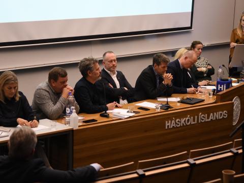 Frá fundi með frambjóðendum um háskólamál 25. nóvember 2024