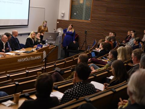 Frá fundi með frambjóðendum um háskólamál 25. nóvember 2024