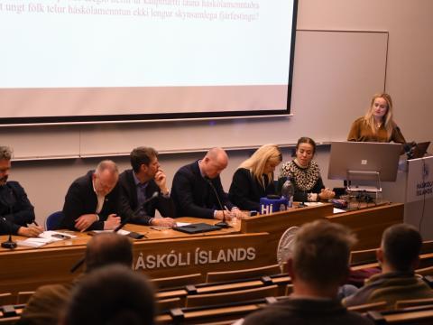 Frá fundi með frambjóðendum um háskólamál 25. nóvember 2024