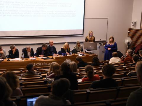 Frá fundi með frambjóðendum um háskólamál 25. nóvember 2024