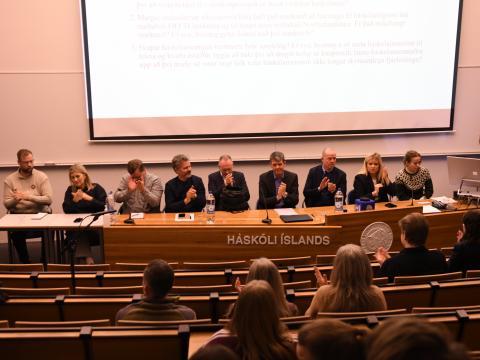 Frá fundi með frambjóðendum um háskólamál 25. nóvember 2024